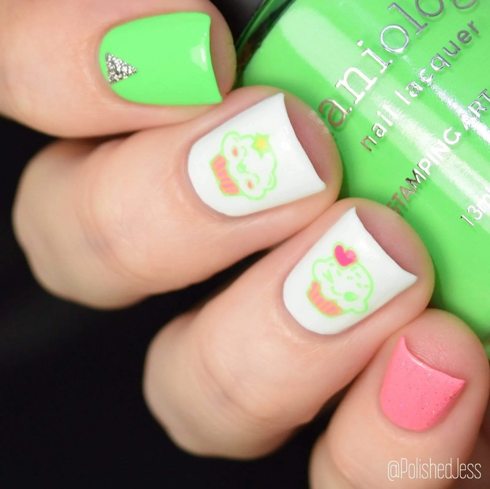 School's Out: Food Fight (B287) - Neon Green Stamping Polish