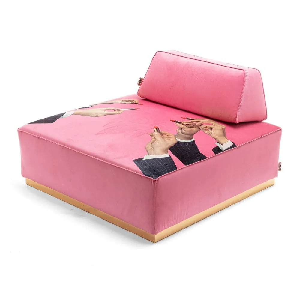 Seletti Toiletpaper Pouf Lipsticks Pink 103x103 cm.