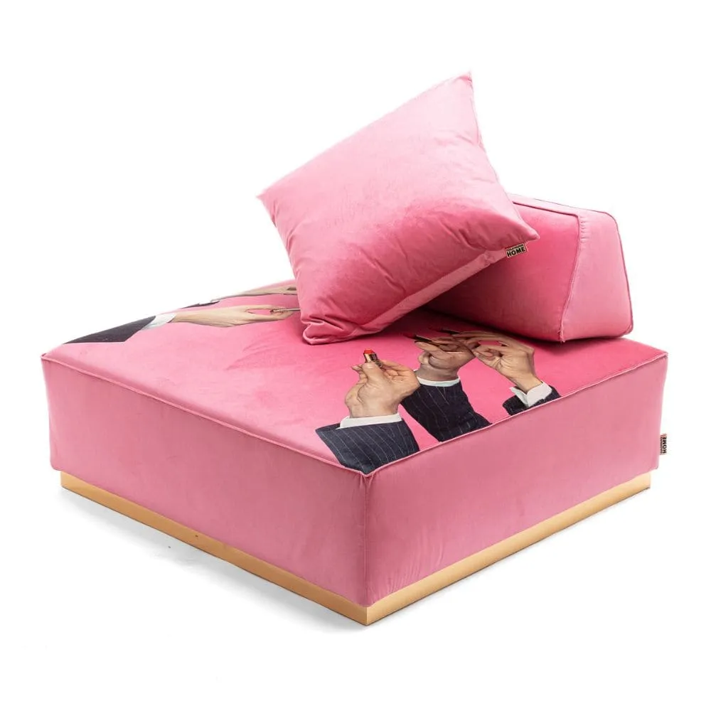 Seletti Toiletpaper Pouf Lipsticks Pink 103x103 cm.