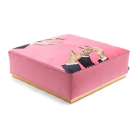Seletti Toiletpaper Pouf Lipsticks Pink 103x103 cm.
