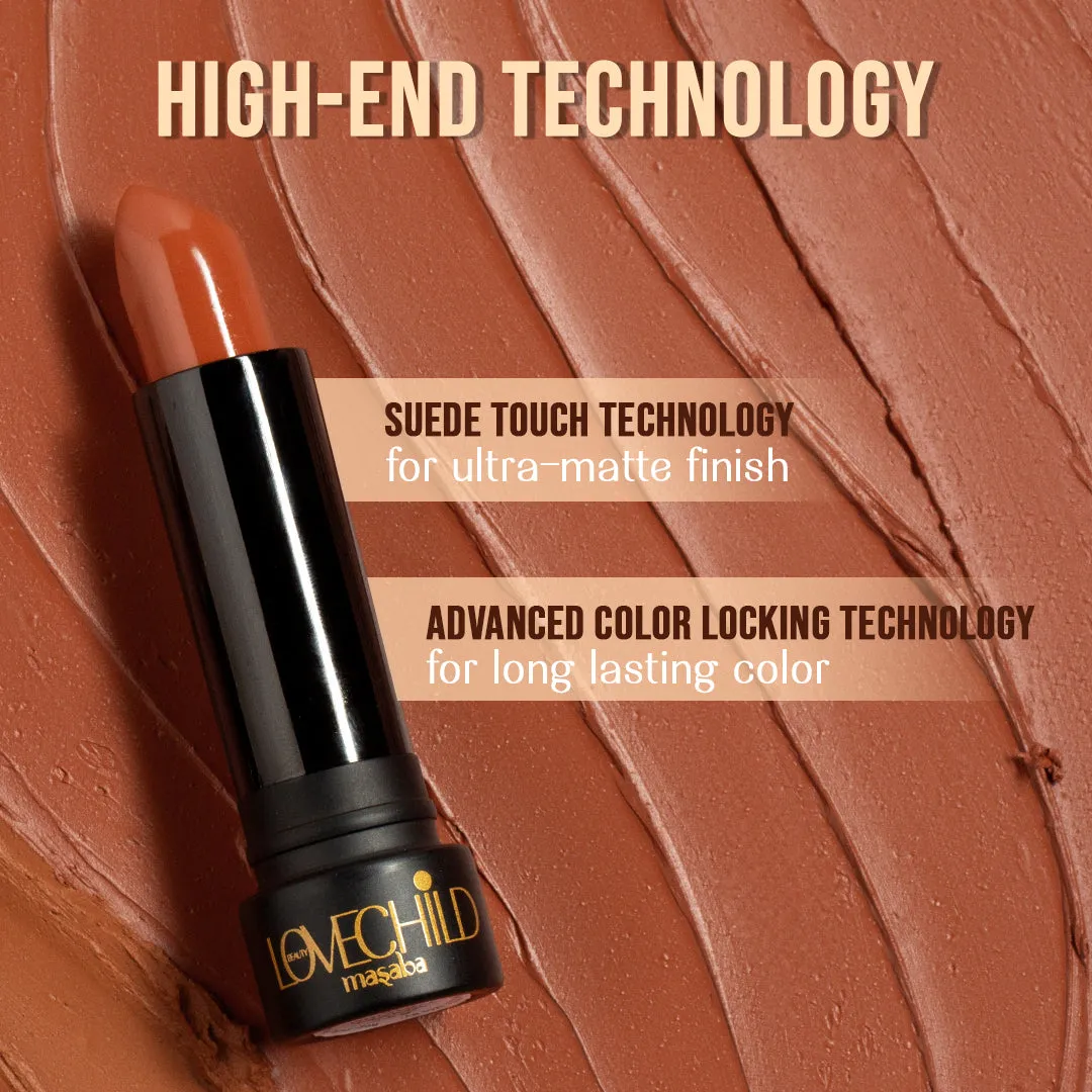Slow Sand - Bare Browns Ultra Matte Lipstick (Caramel Brown)- Intense color pay-off