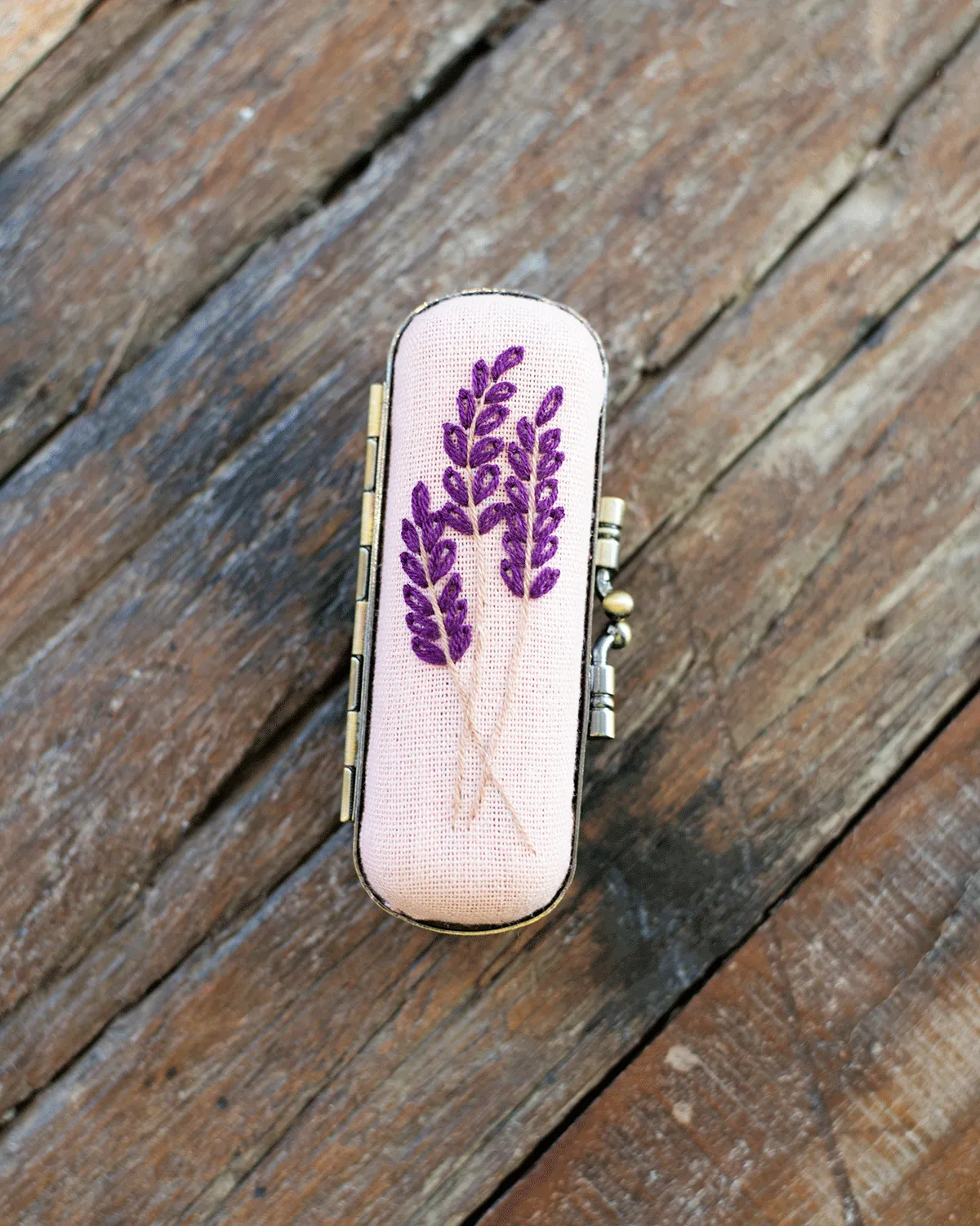 Vintage Embroidered Lipstick Case
