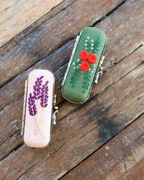 Vintage Embroidered Lipstick Case