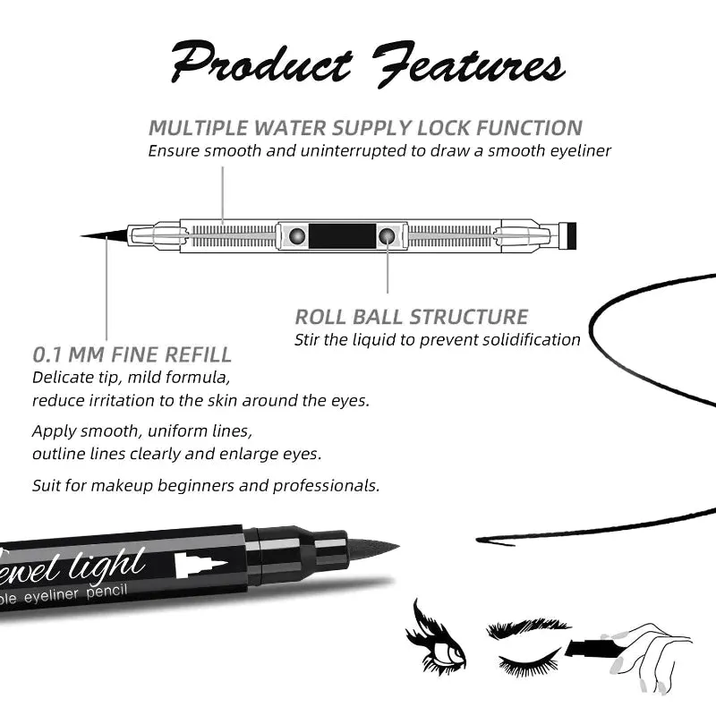 Waterproof double-headed seal eyeliner