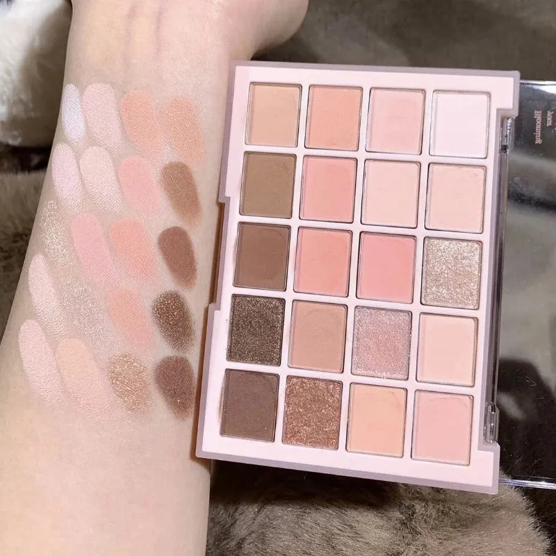 Yeknu 20 Colors Matte Glitter Eyeshadow Palette Korean Makeup Pearly Eye Shadow Waterproof Acrylic Shadow Palettes Women Cosmetics